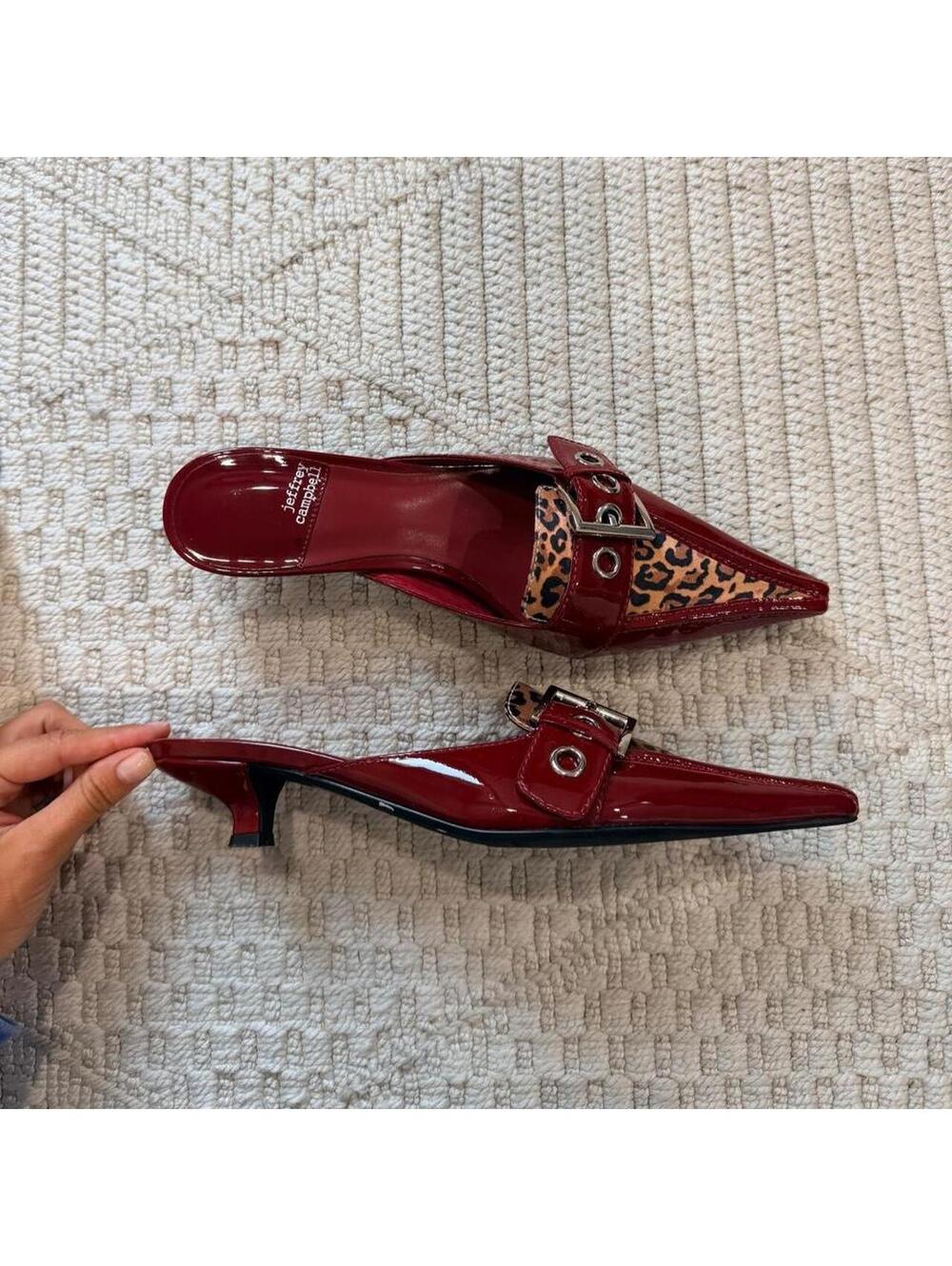 Jeffrey Campbell Prevail Red Cheetah Heels